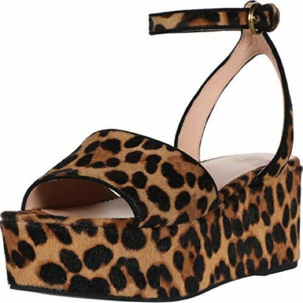 J Crew Platform Leopard Calf Hair Shoe